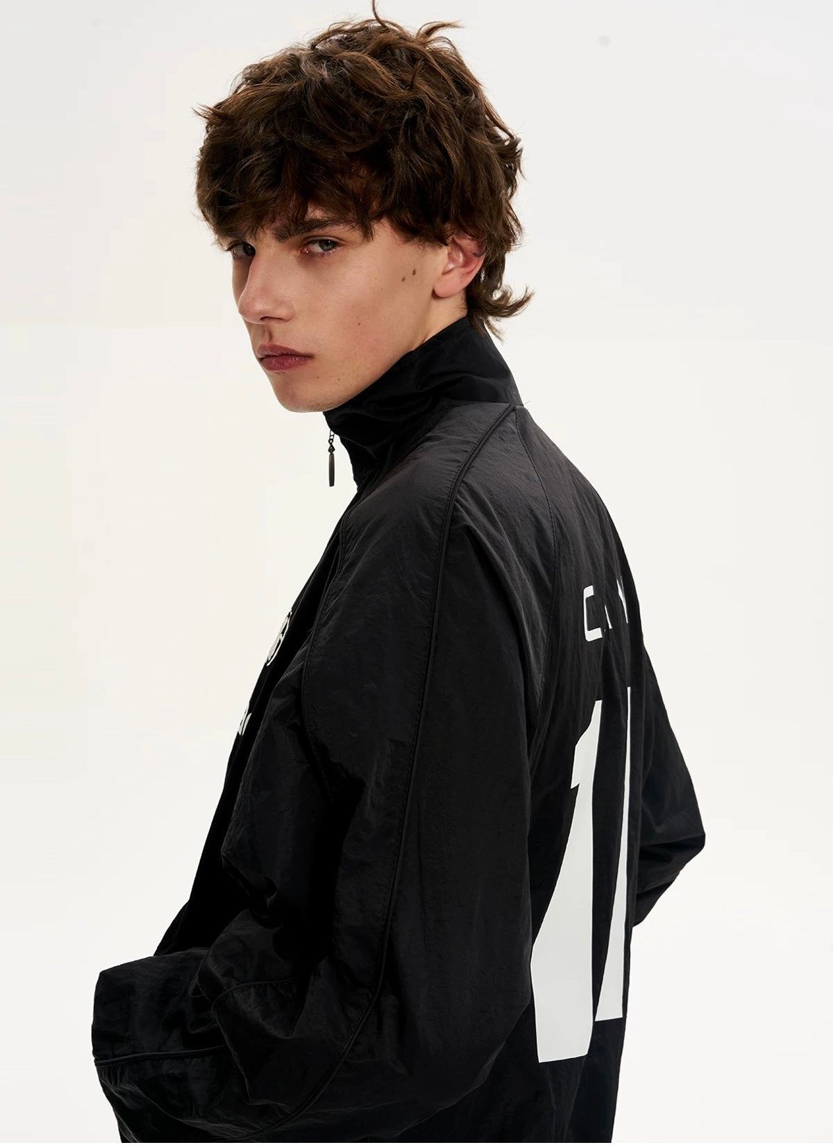 American Letter Print Jacket – Vintage Streetwear Varsity Zip Jacket T0026