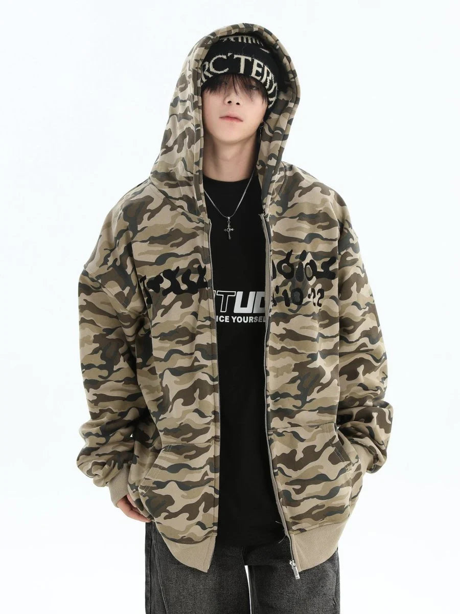 [INSstudios] FULL PRINT CAMOUFLAGE JACKET T0095