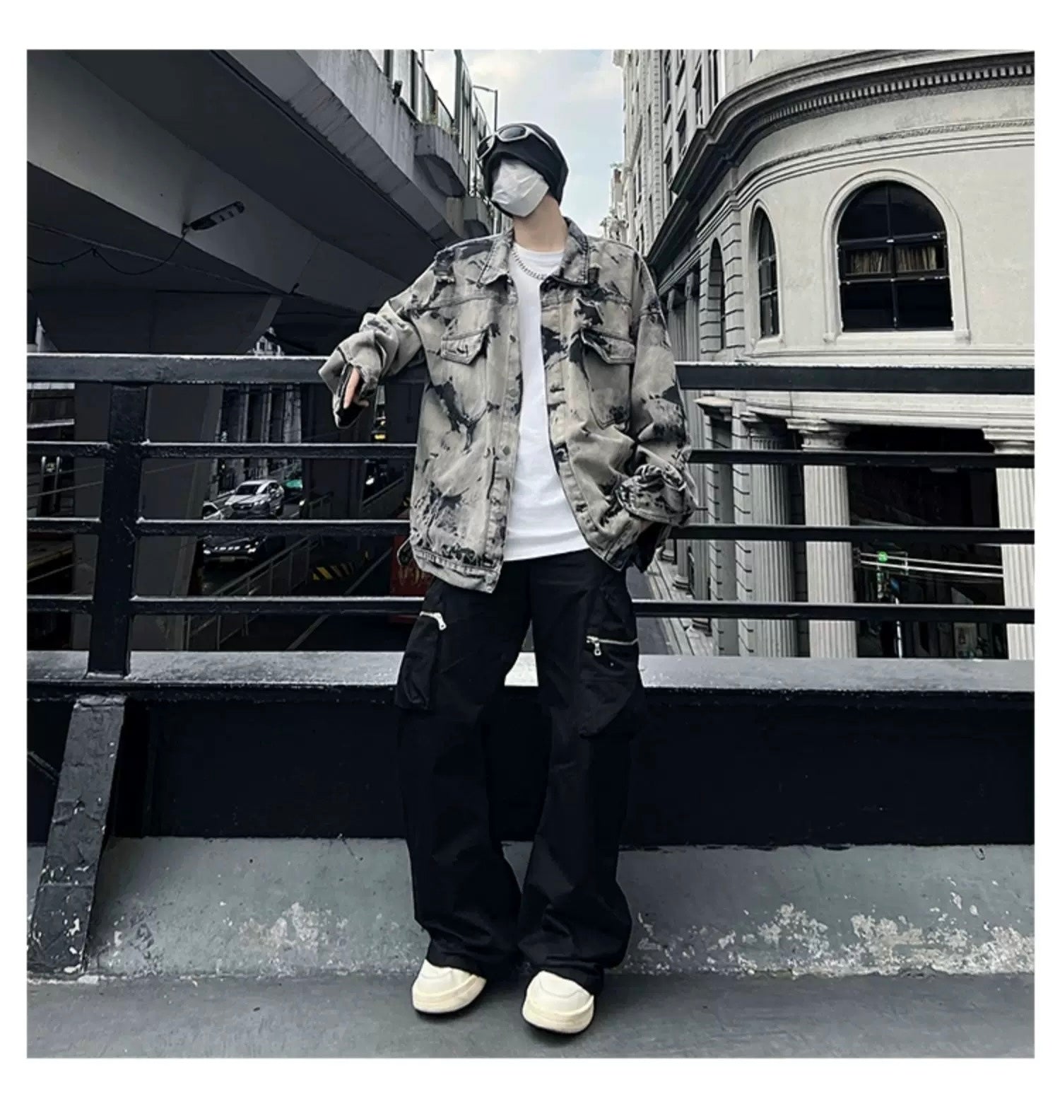 Men’s American Tie-Dye Denim Jacket – High Street Vintage Streetwear Outerwear S0057