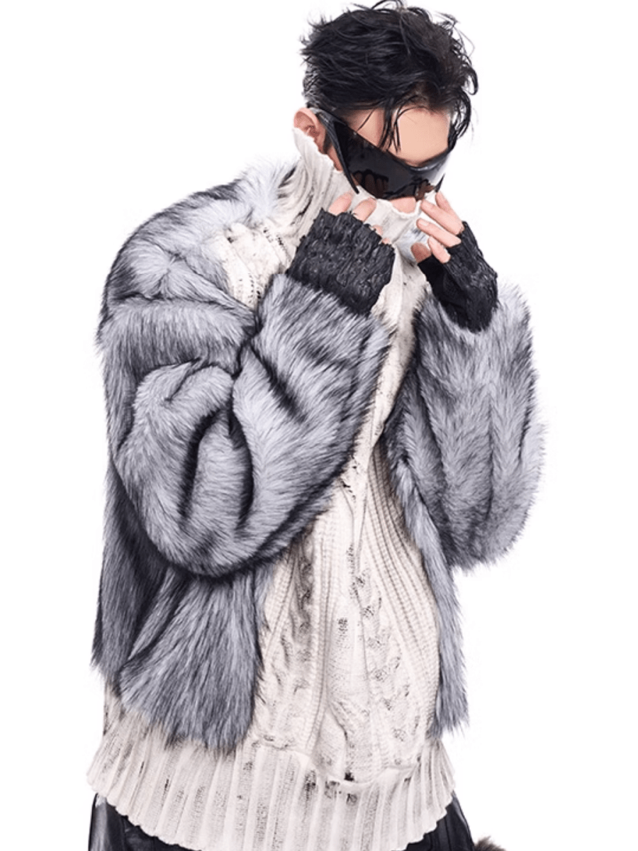 [STARTEXCEEDEND] Fur turtleneck sweater S0199