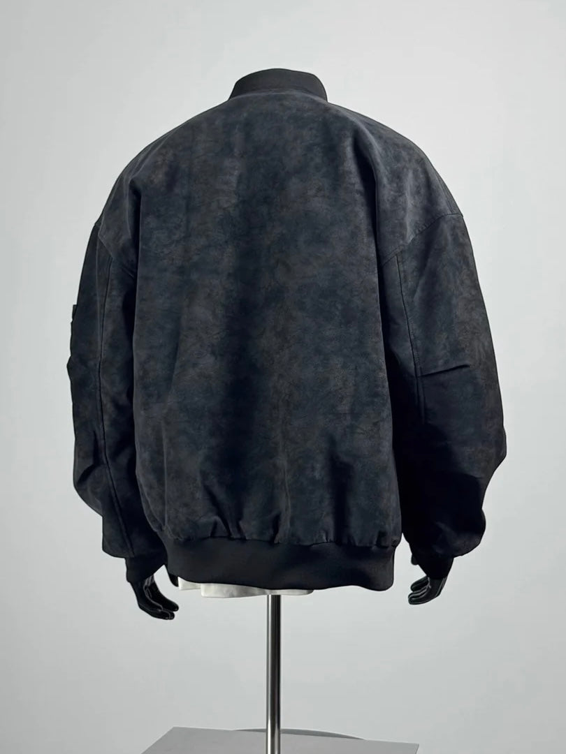 [TANCCHUI] LOOSE STAND-COLLAR MOTO JACKET T0188