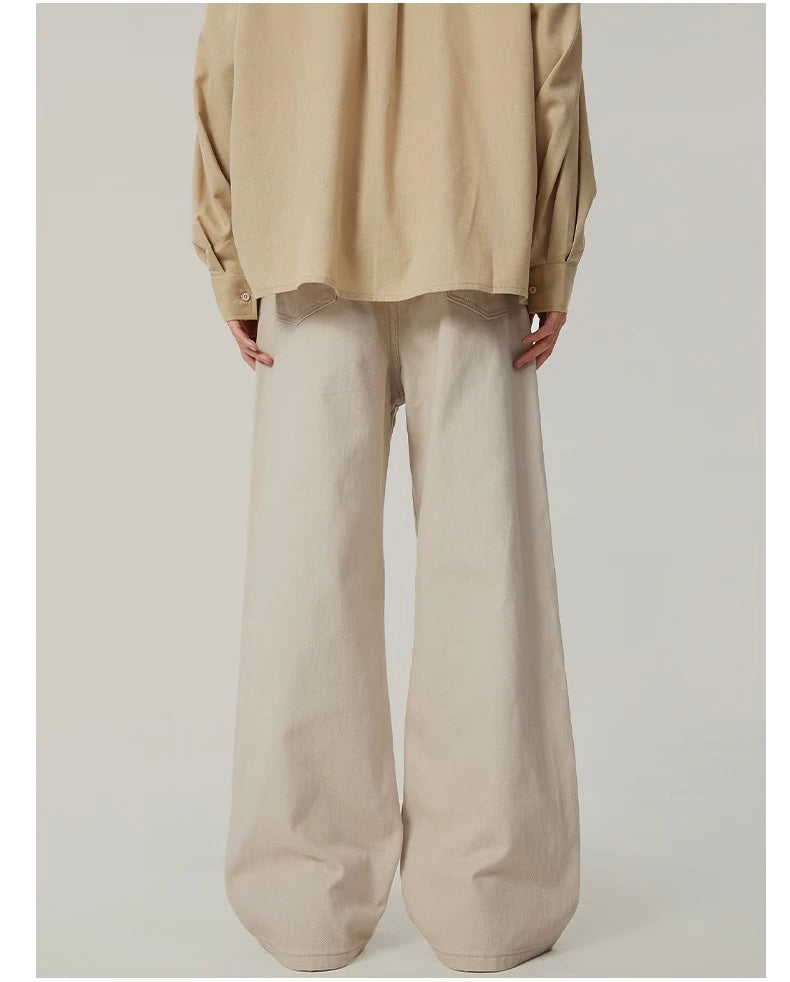 Men’s Loose Straight Wide-Leg Pants – American Minimalist Streetwear Trousers B0082