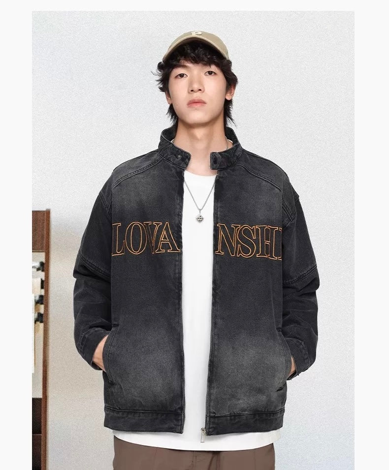 American Utility Work Jacket – Vintage Streetwear Cotton Coat for Men T0031