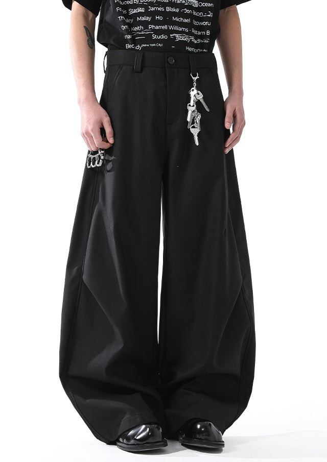 DRAPED PLEAT WIDE TROUSERS B0158