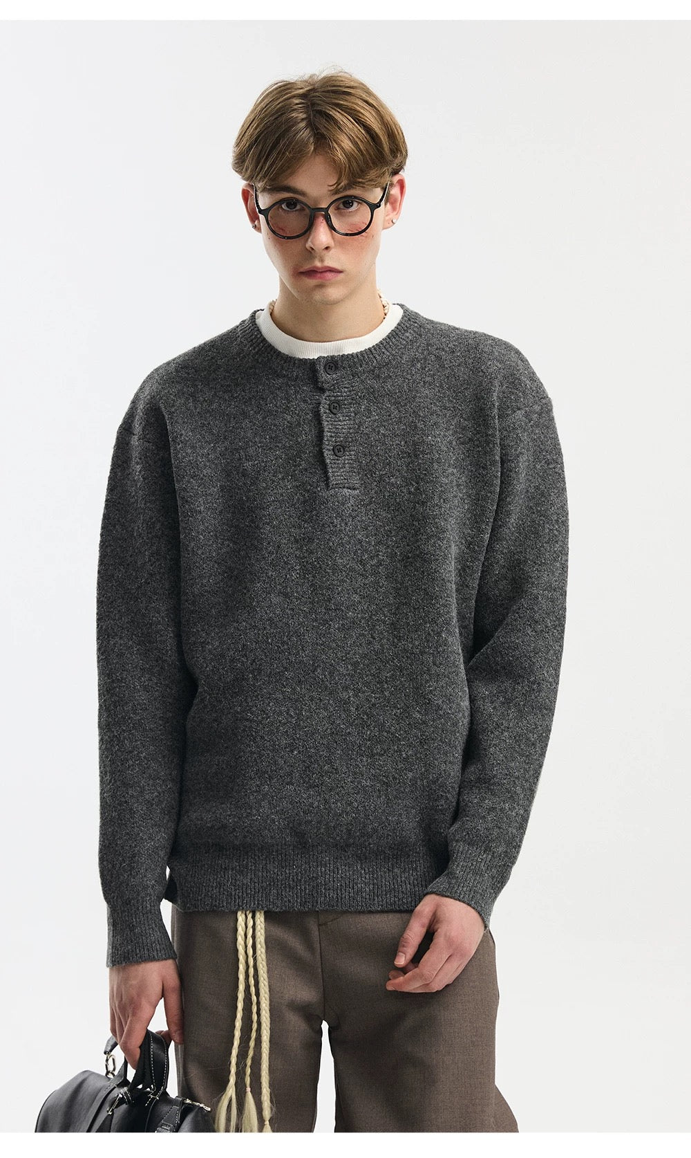 Men’s American Streetwear Loose Knit Sweater S0007