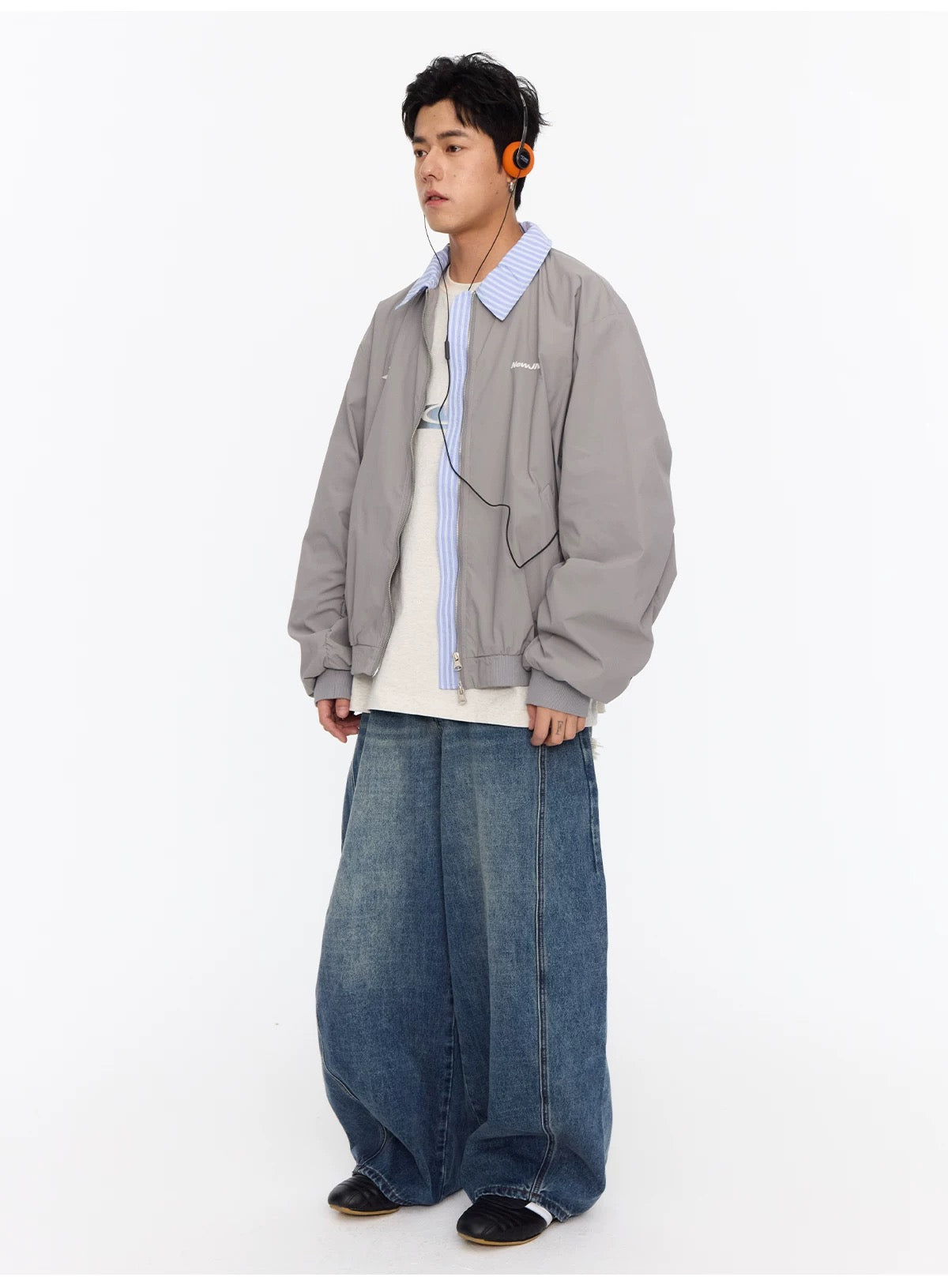 Chaqueta de béisbol vintage bordada con capas para hombre – Chaqueta bomber estilo streetwear retro T0075