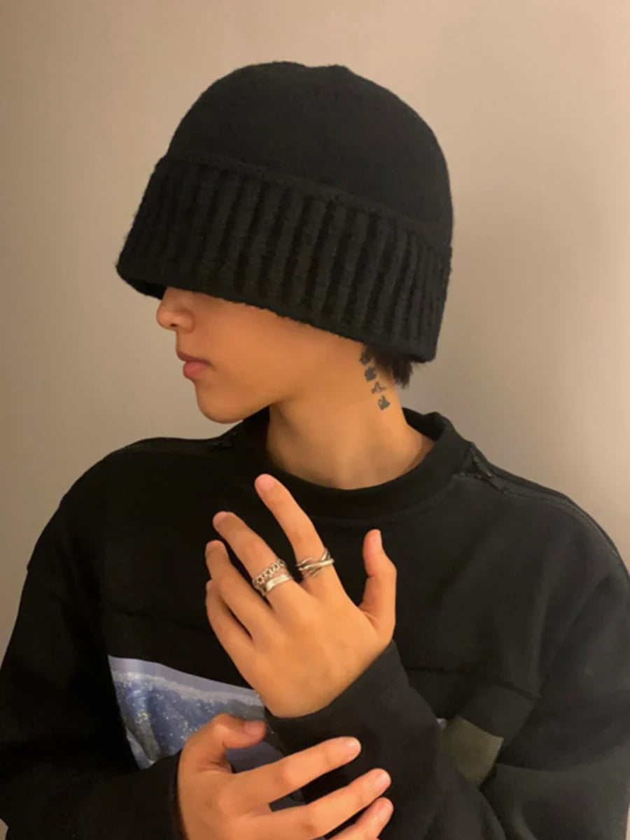 KNIT BUCKET HAT A0036