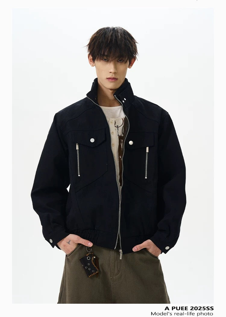 Men’s American Stand-Collar Jacket T0011