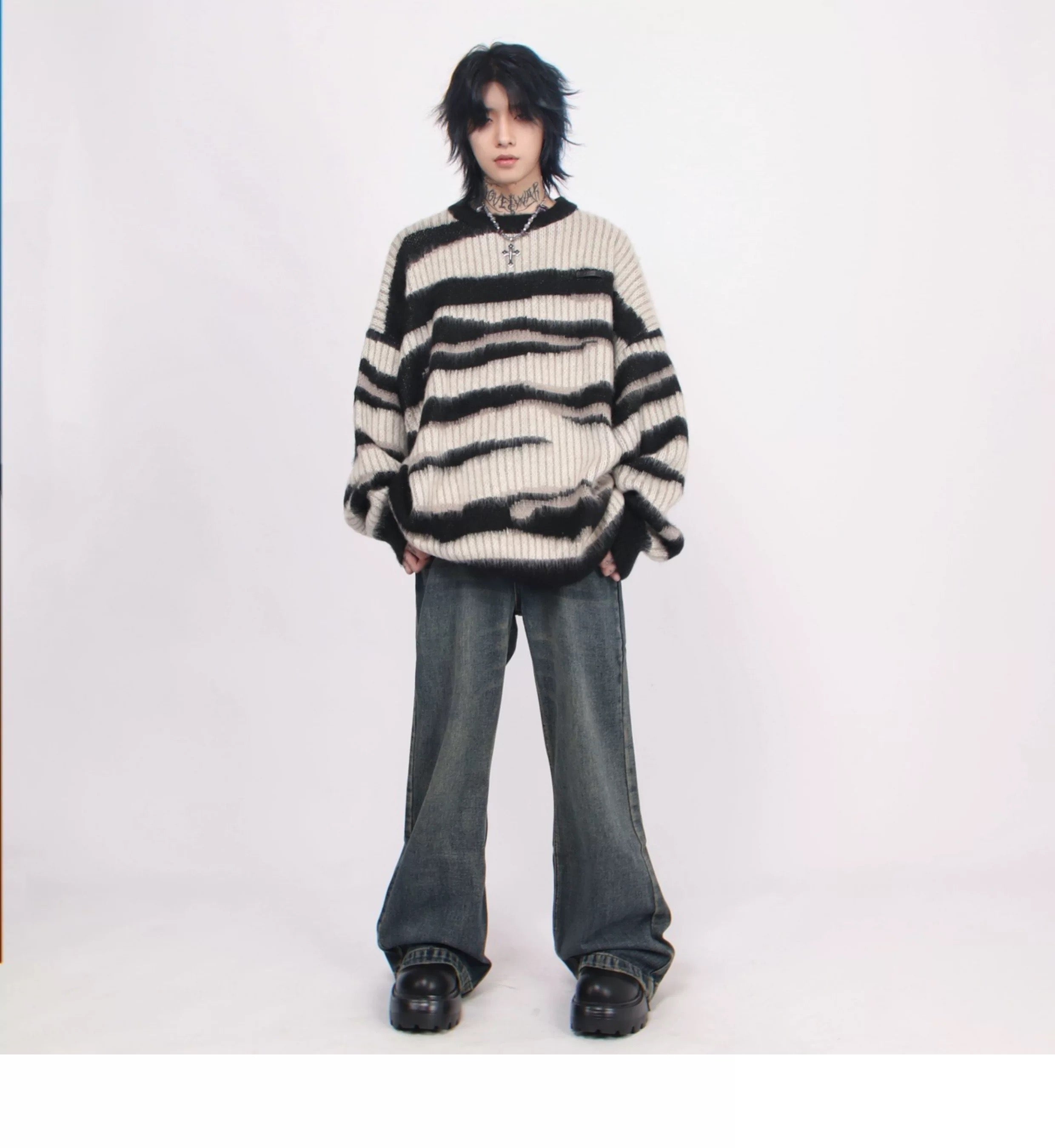 Men’s American Streetwear Oversized Sweater S0011