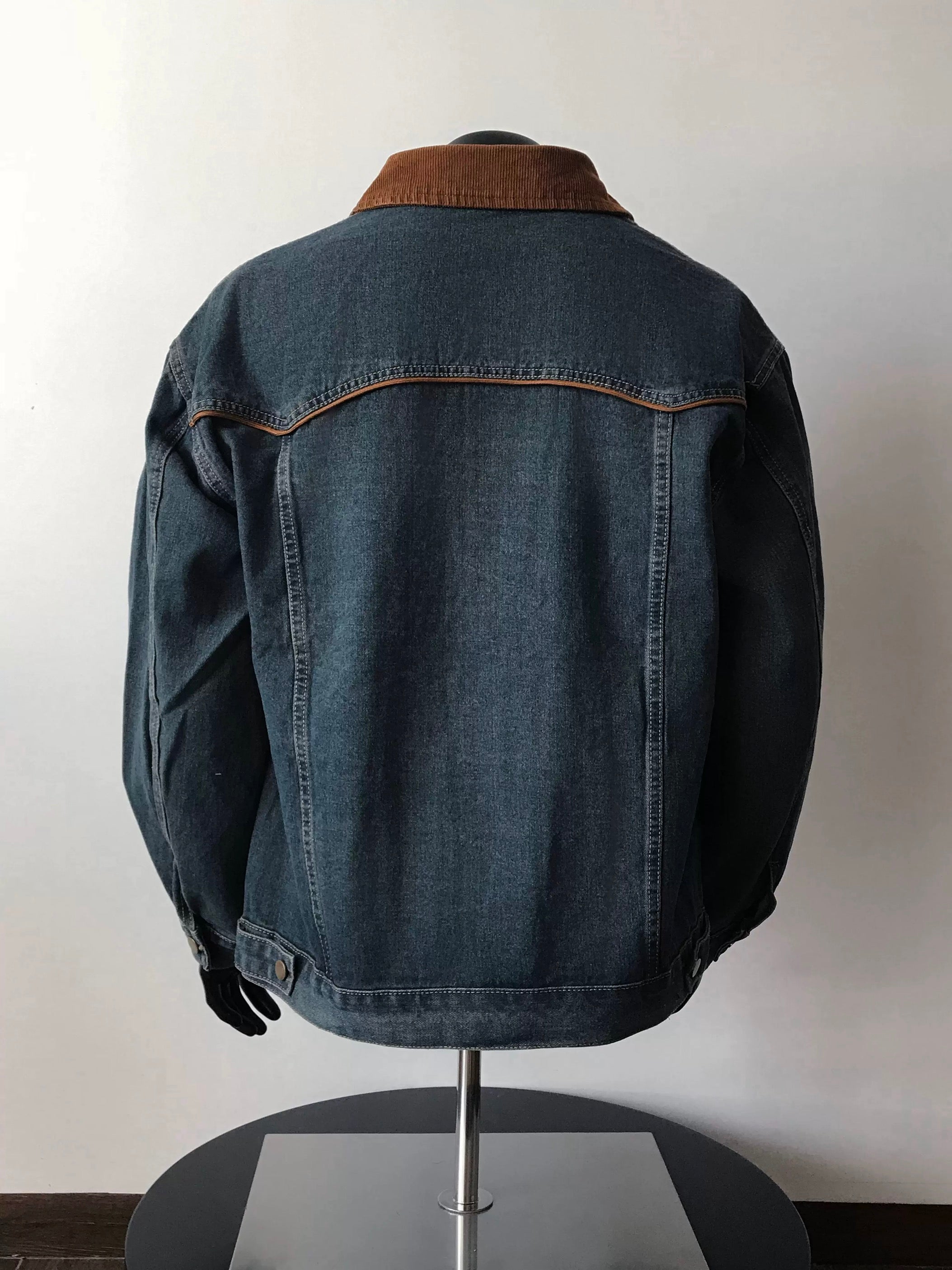 Men’s Vintage Patch Denim Jacket – American Retro Streetwear Outerwear T0084