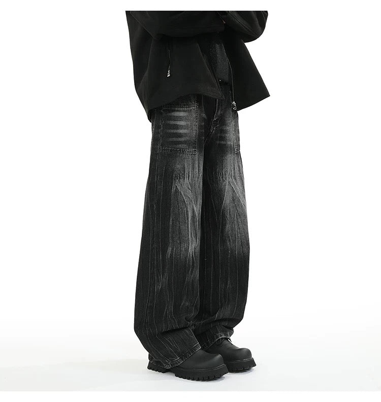 Vaqueros de calle americanos: pantalones holgados vintage B0039