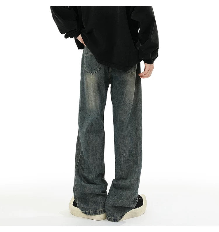 Vaqueros de calle americanos: pantalones holgados vintage B0039