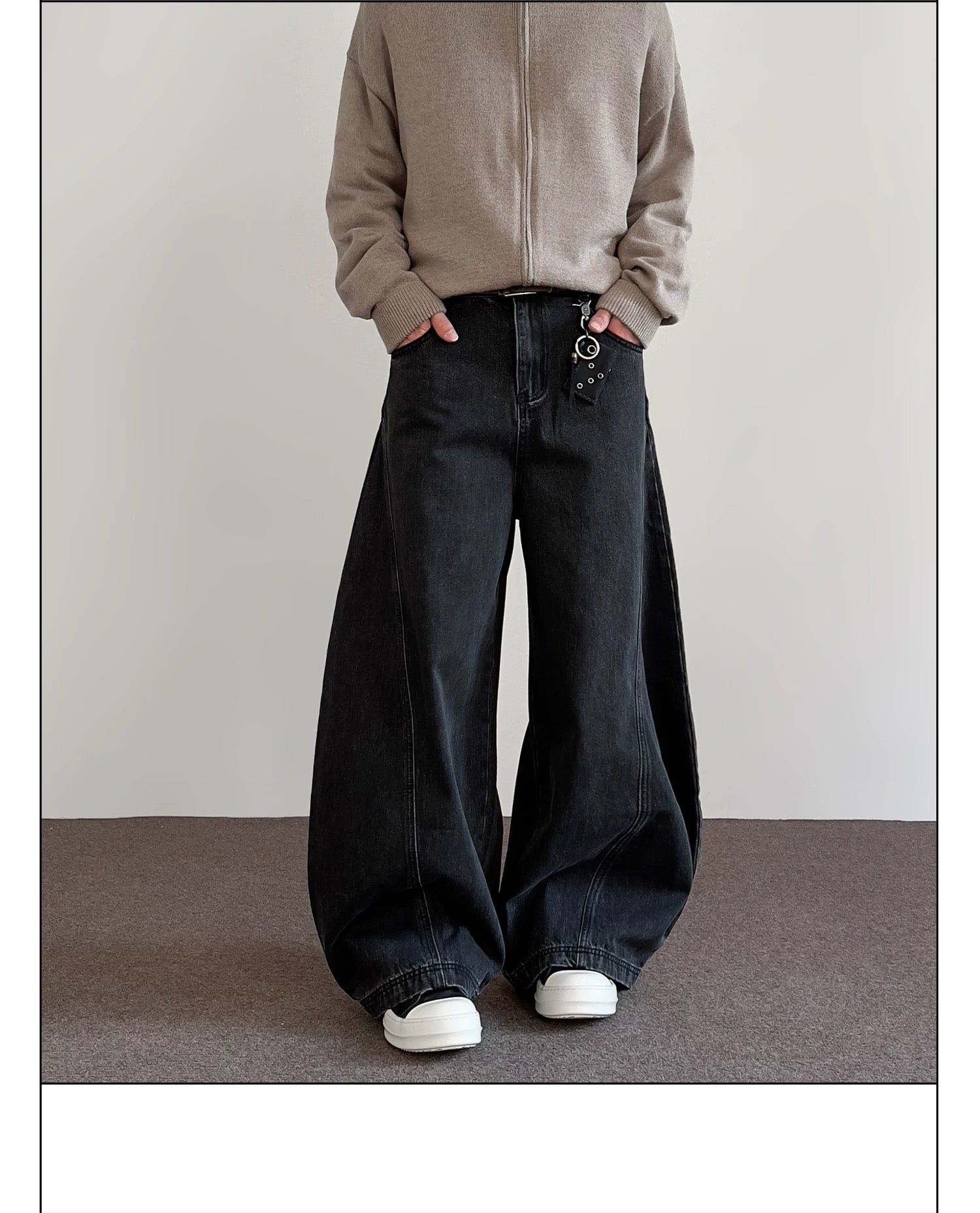 Men’s American Vintage Wide-Leg Denim Jeans B0022