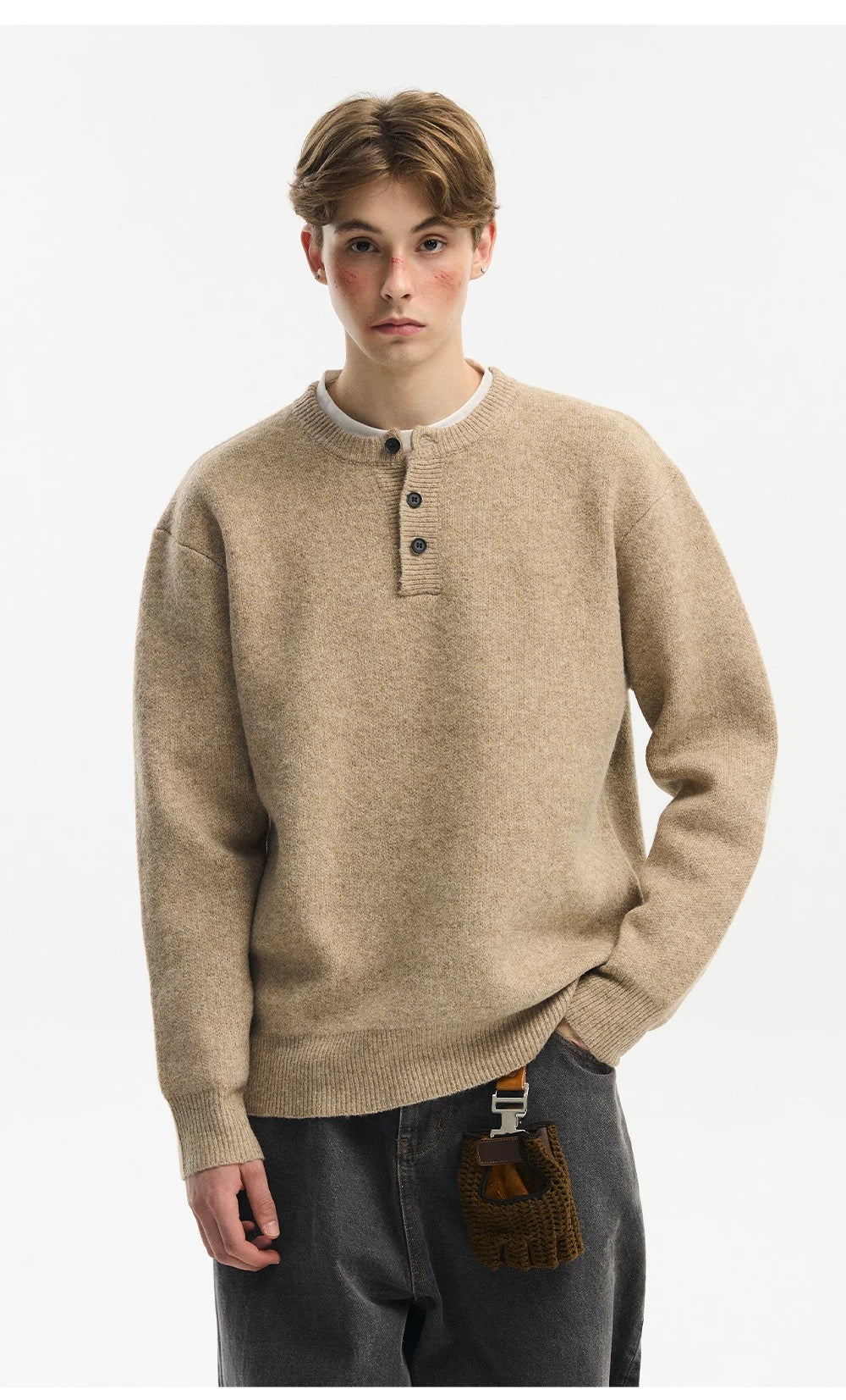 Men’s American Streetwear Loose Knit Sweater S0007