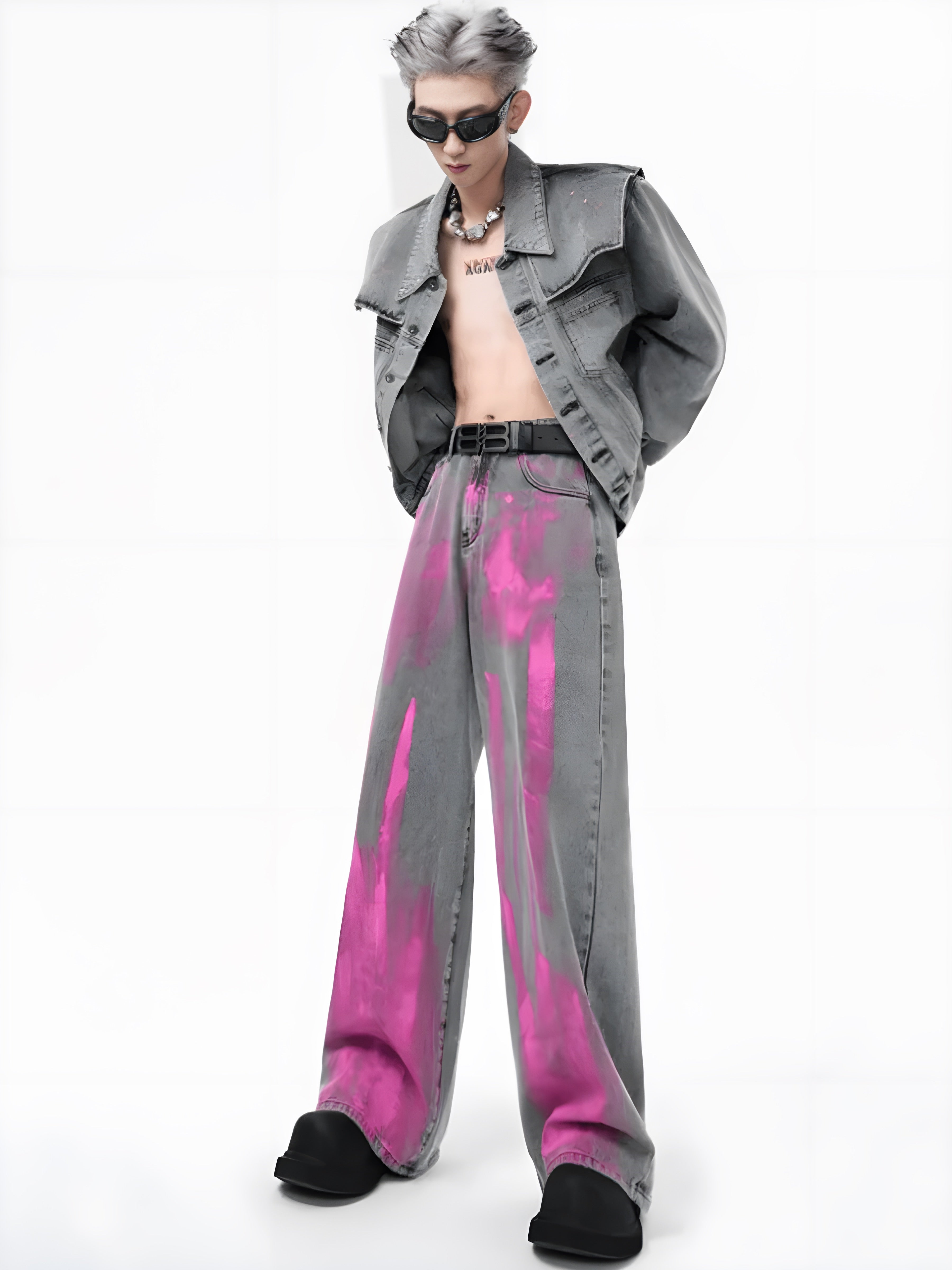 A-TYPE SMOKE GRAY FLOOR MOPPING PANTS B0160