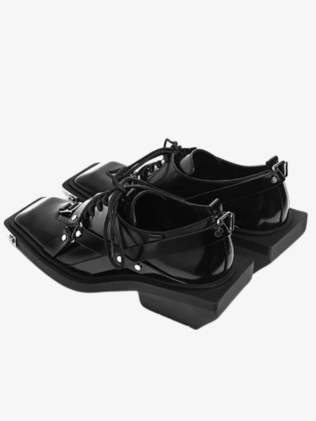 metal head decoration square shoes S046
