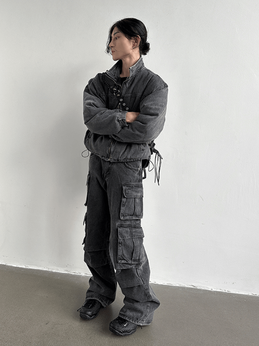 [GENESISBOY] Heavy Wash Multi-Pocket Jeans B0138