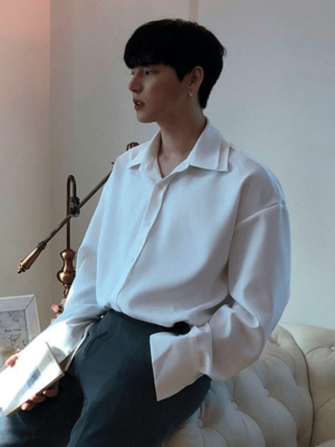 [DAVID&ME] Handsome Ice Silk Shirt J0121