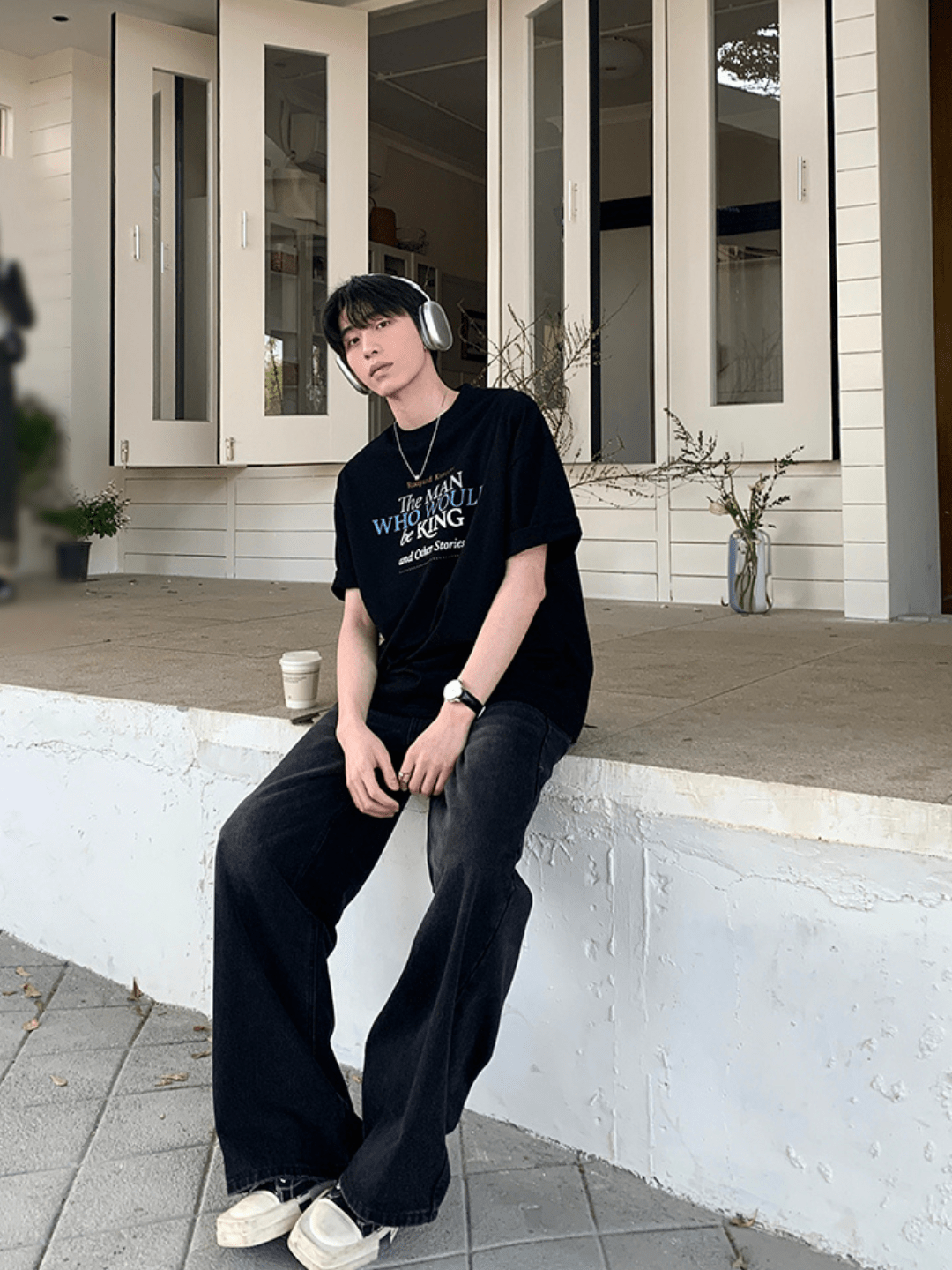 Whiskered Denim Pants B0143