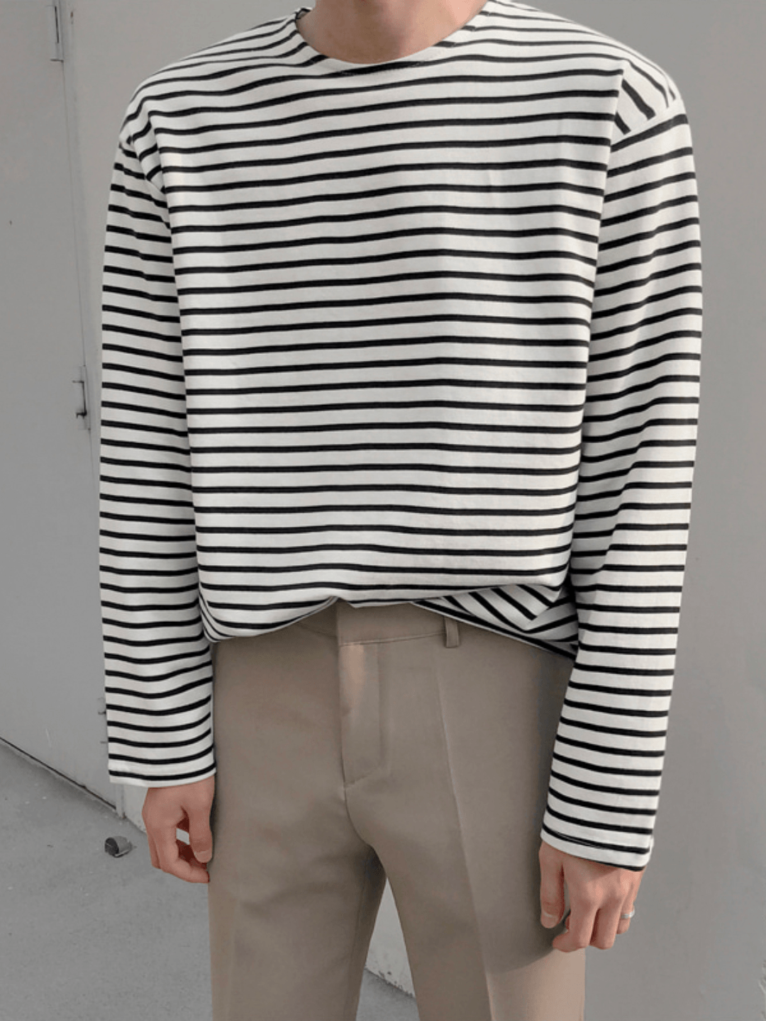 [MRCYC] border long T-shirt J0100