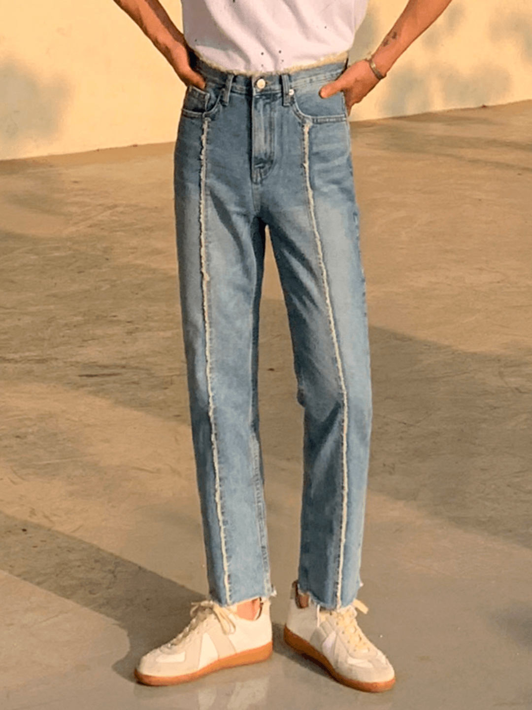 Trend Loose Straight Denim Pants B0132