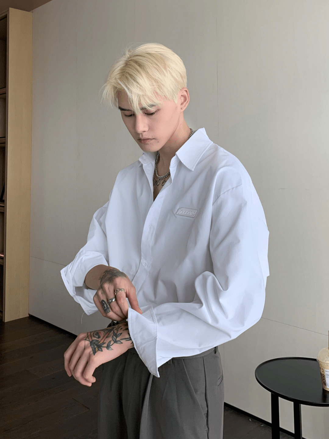 [CUIBUJU] Korean loose oversize casual shirt J0117