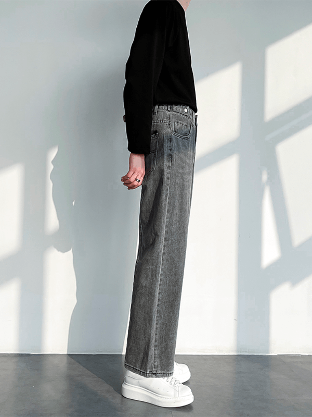 [HOHO] Loose Straight Denim PantsB0139