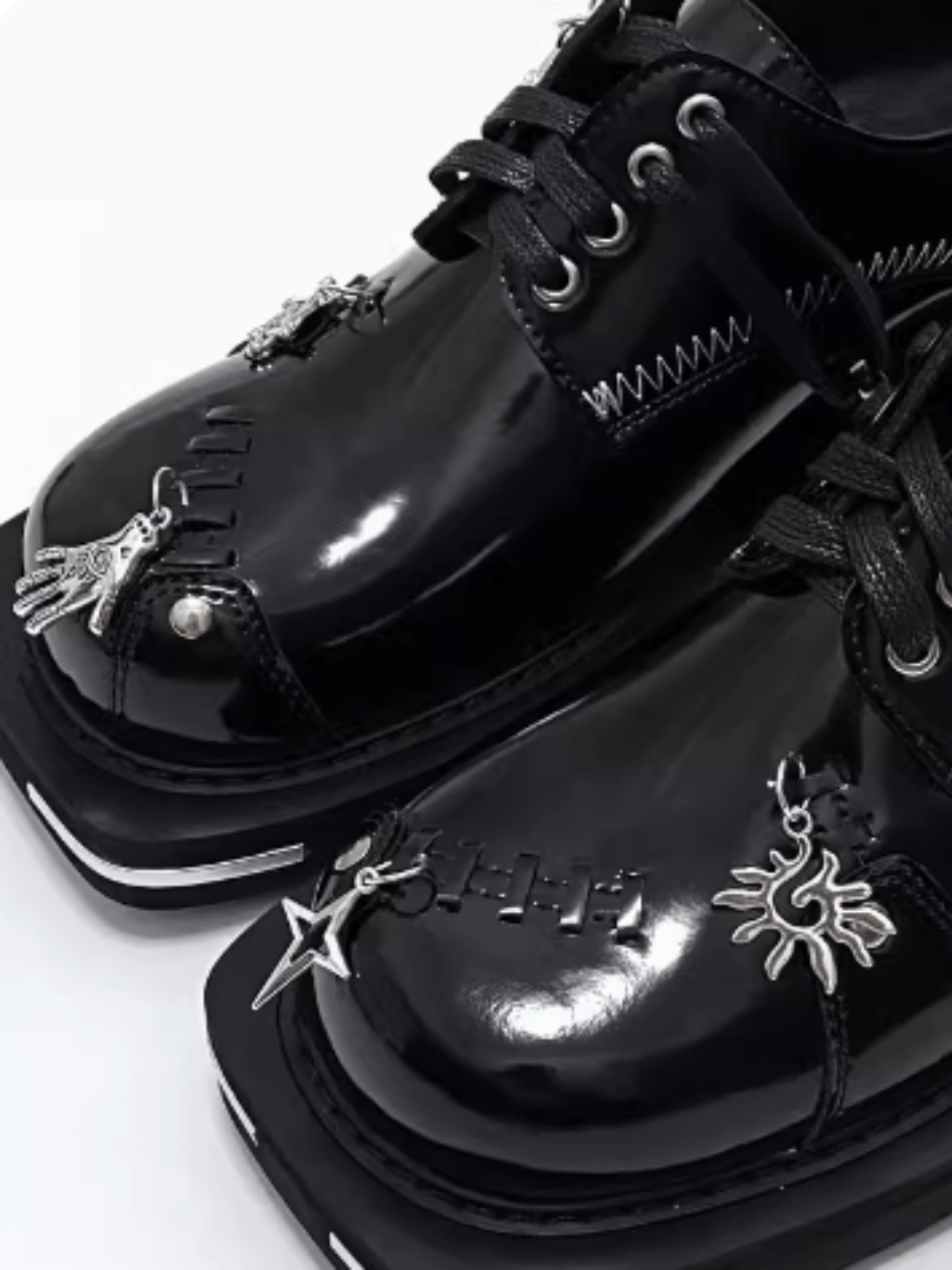 British style leather head punk accessories shoes S021