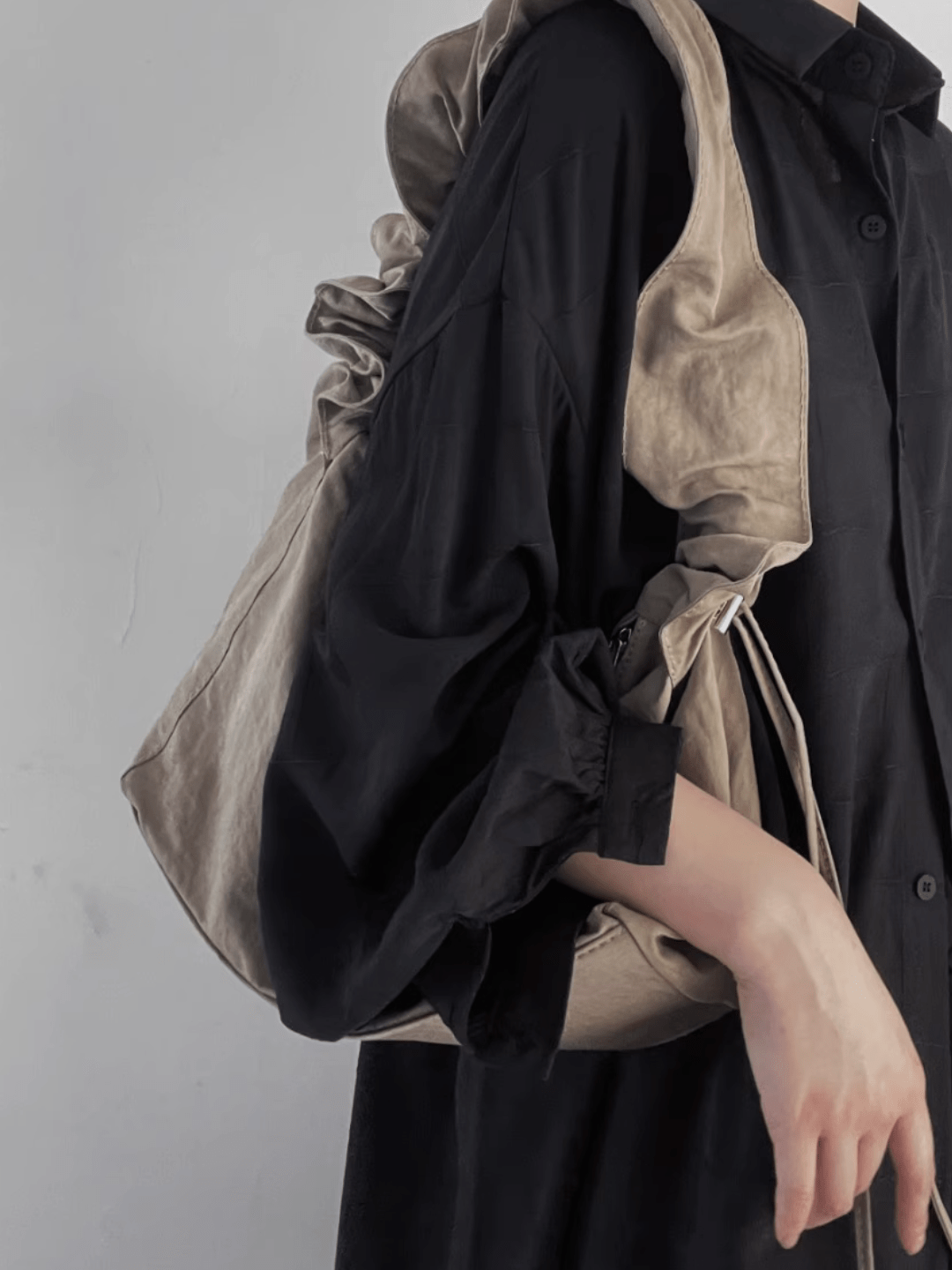 design drawstring dual-use shoulder crossbody bag A0071