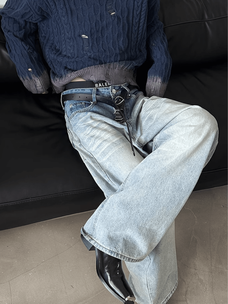 [GENESISBOY] Washed Jeans B0118