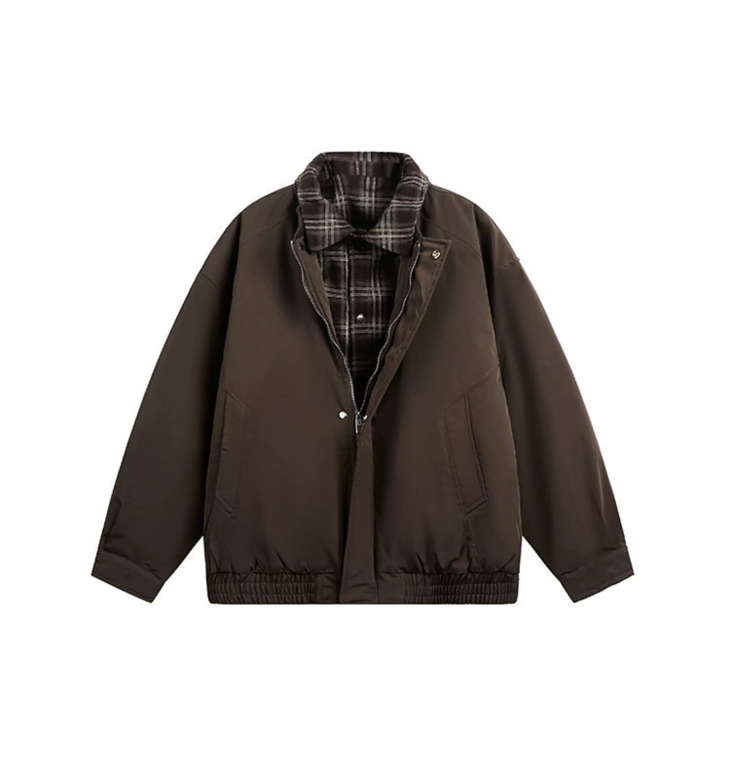 Men’s Retro American Plaid Lapel Jacket T0253