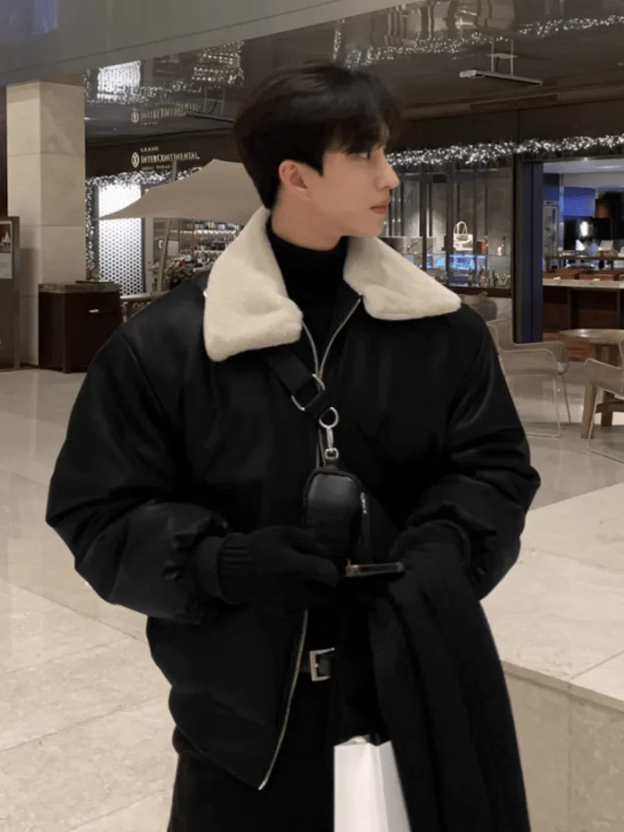 KOREAN LAMB WOOL COTTON COAT JACKET T0106