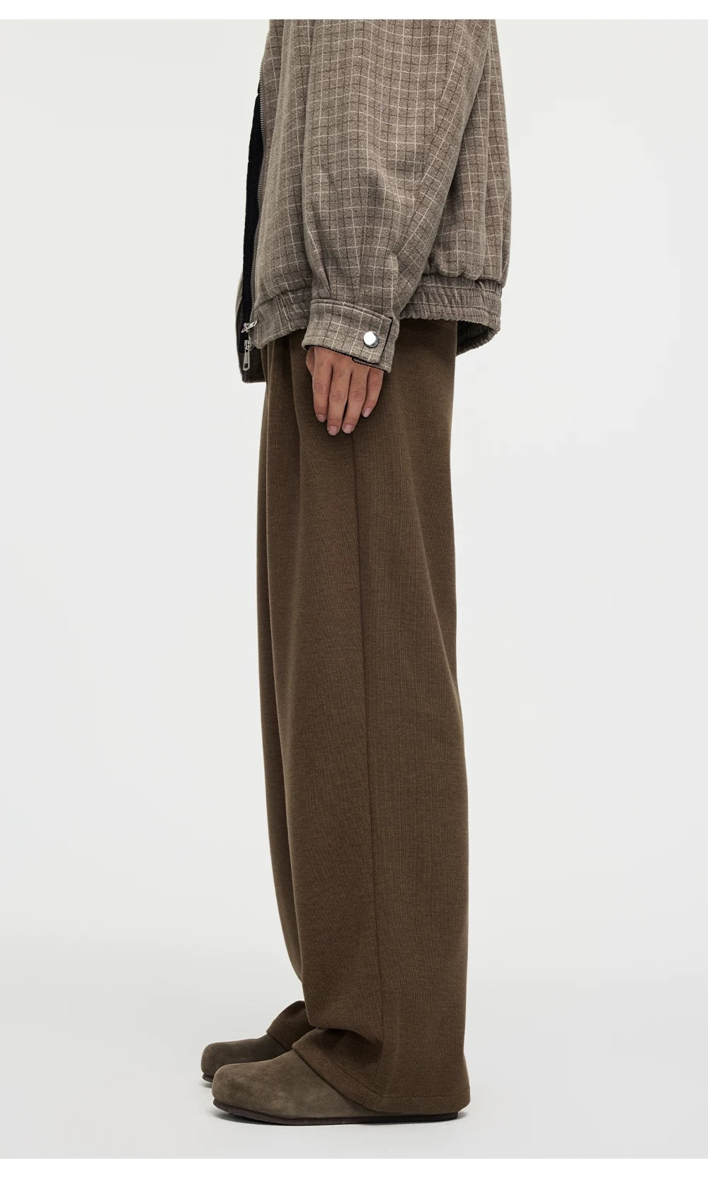 Men’s Wool Blend Straight-Leg Trousers – Soft Warm Casual Pants B0057