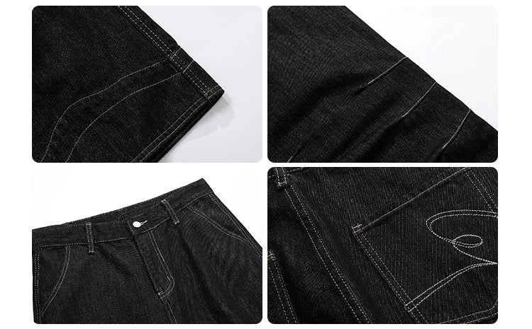 Men’s American Vintage Wide-Leg Denim Jeans B0018