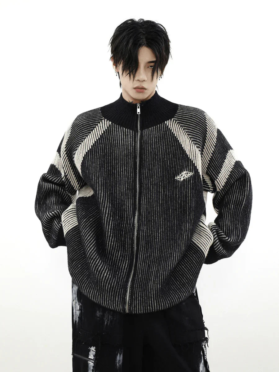 [MRNEARLY] STRIPED TURTLENECK SWEATER S0186