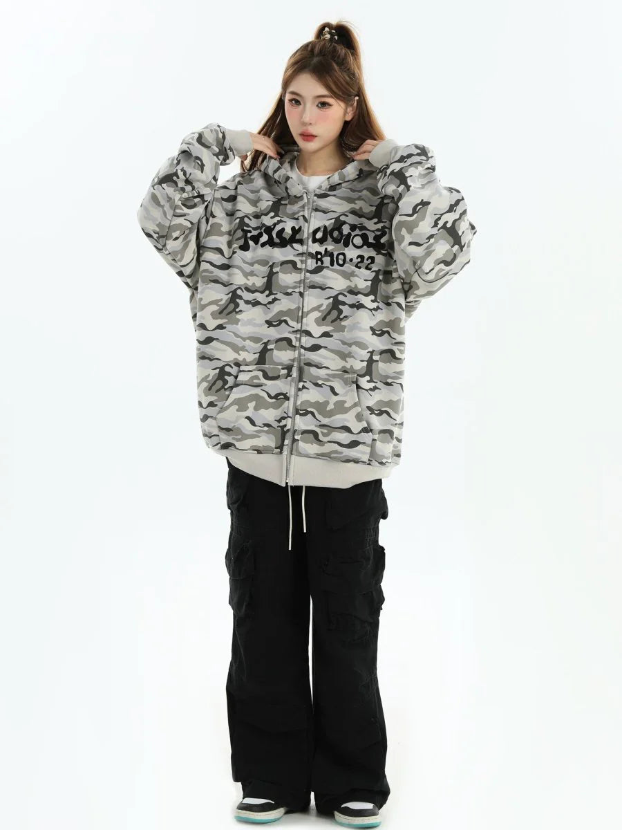 [INSstudios] FULL PRINT CAMOUFLAGE JACKET T0095