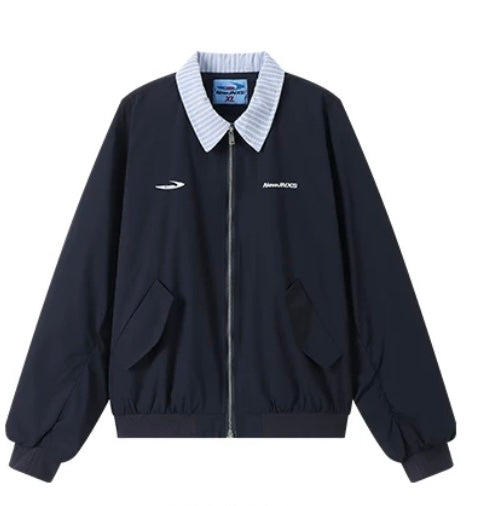 Chaqueta de béisbol vintage bordada con capas para hombre – Chaqueta bomber estilo streetwear retro T0075