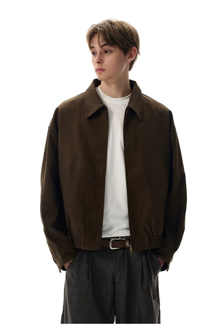 Men’s American Retro Commuter Jacket – Minimal Vintage Street Outerwear T0061