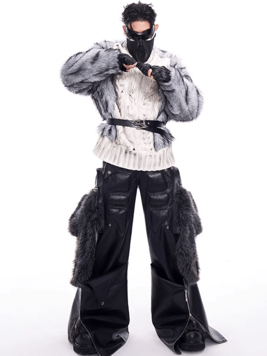 [STARTEXCEEDEND] Fur turtleneck sweater S0199