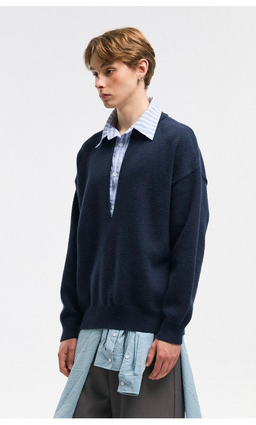 Men’s American Streetwear Loose Knit Sweater S0005