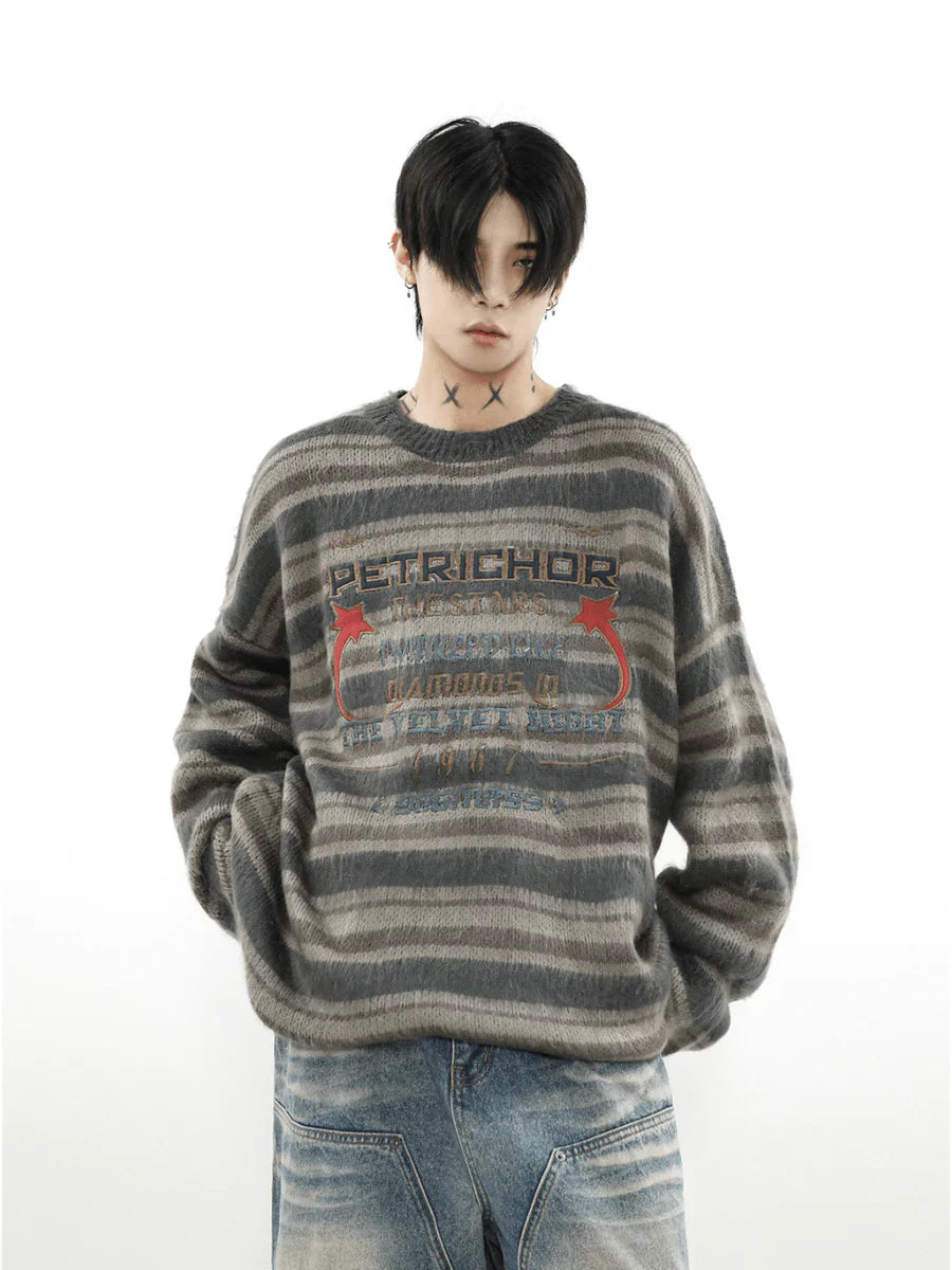 [MRNEARLY] ROUND NECK PULLOVER SWEATER S0185