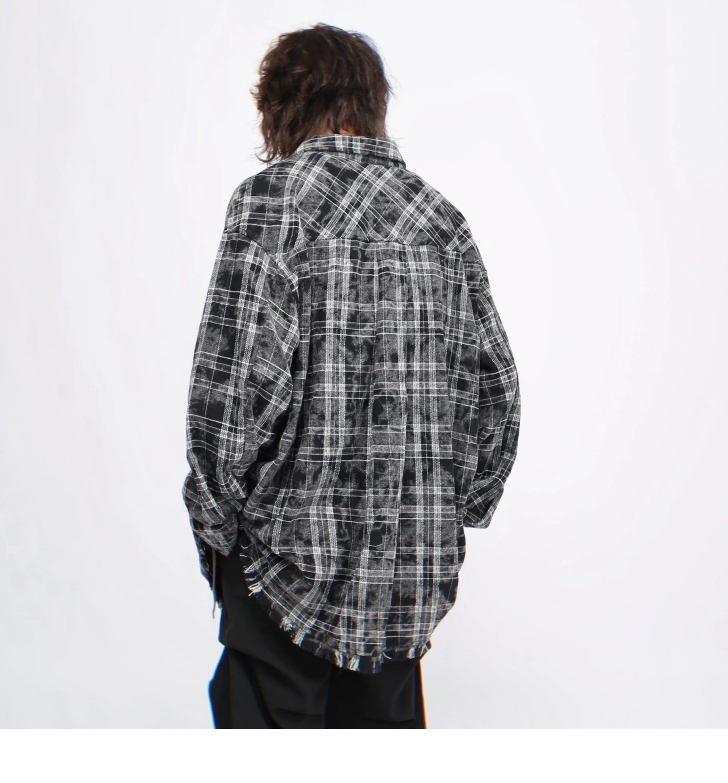 Men’s Plaid Overshirt Jacket – American Casual Vintage Streetwear Outerwear S0052