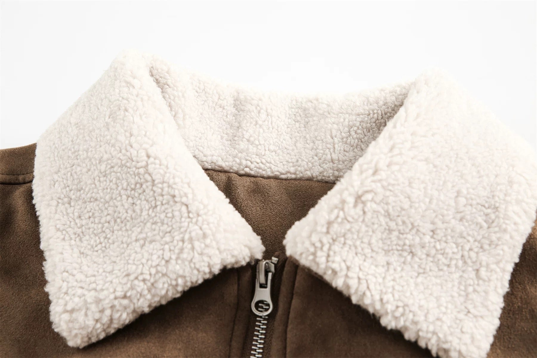 Abrigo de ante grueso estilo retro americano para hombre T0244