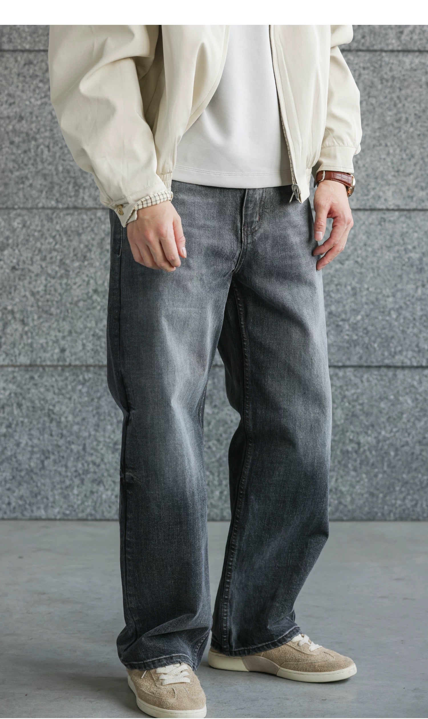 Men’s Retro American Raw Denim Jeans B0033