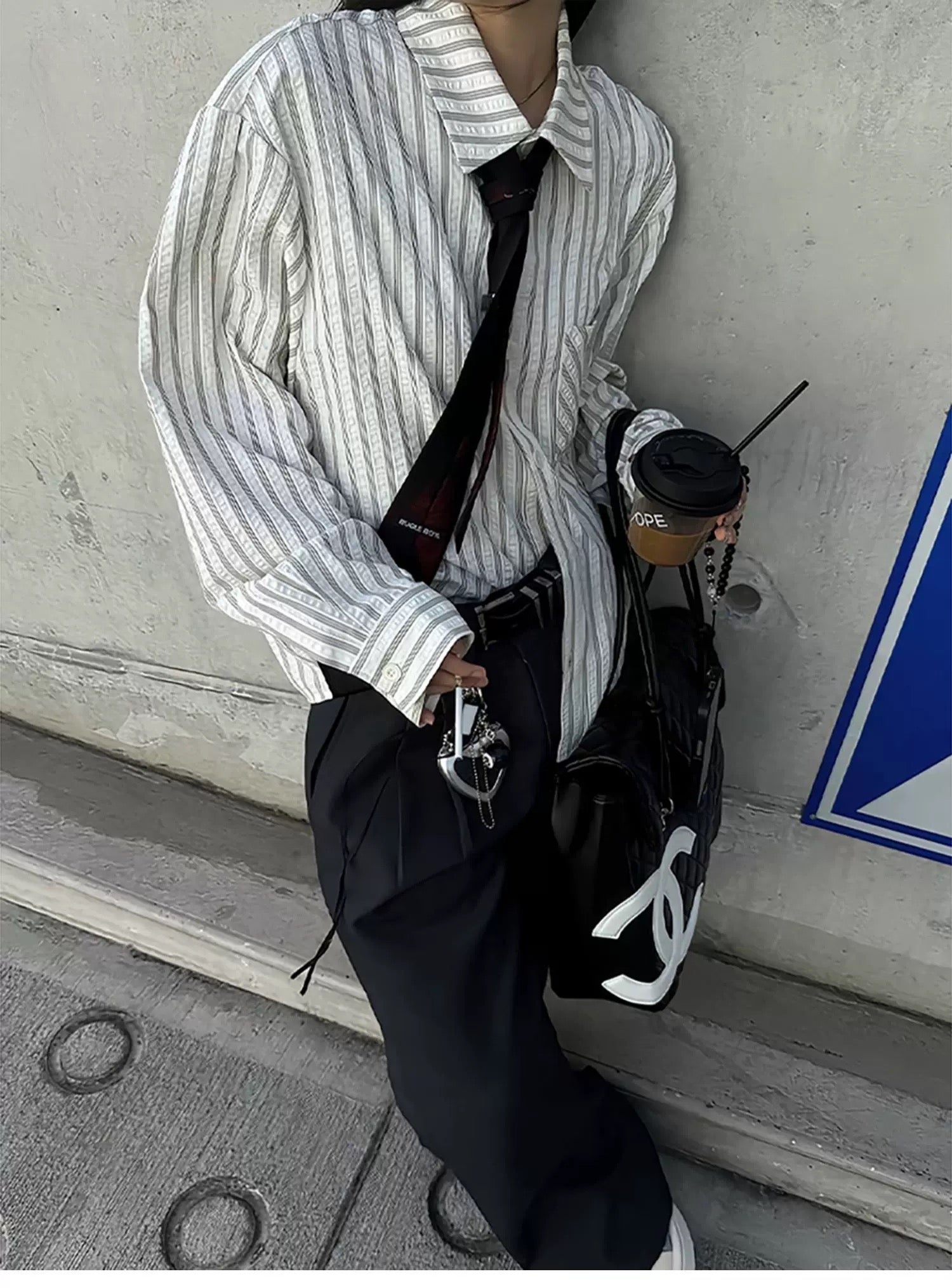 Striped Seersucker Shirt – American Vintage Textured Casual Shirt for Men S0028