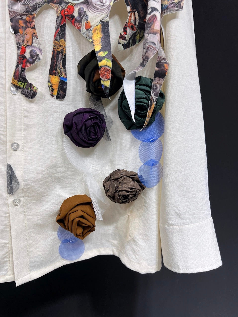 Men’s Original Design Loose Linen Shirt White Lightweight Long Sleeve Casual Base Top T0063