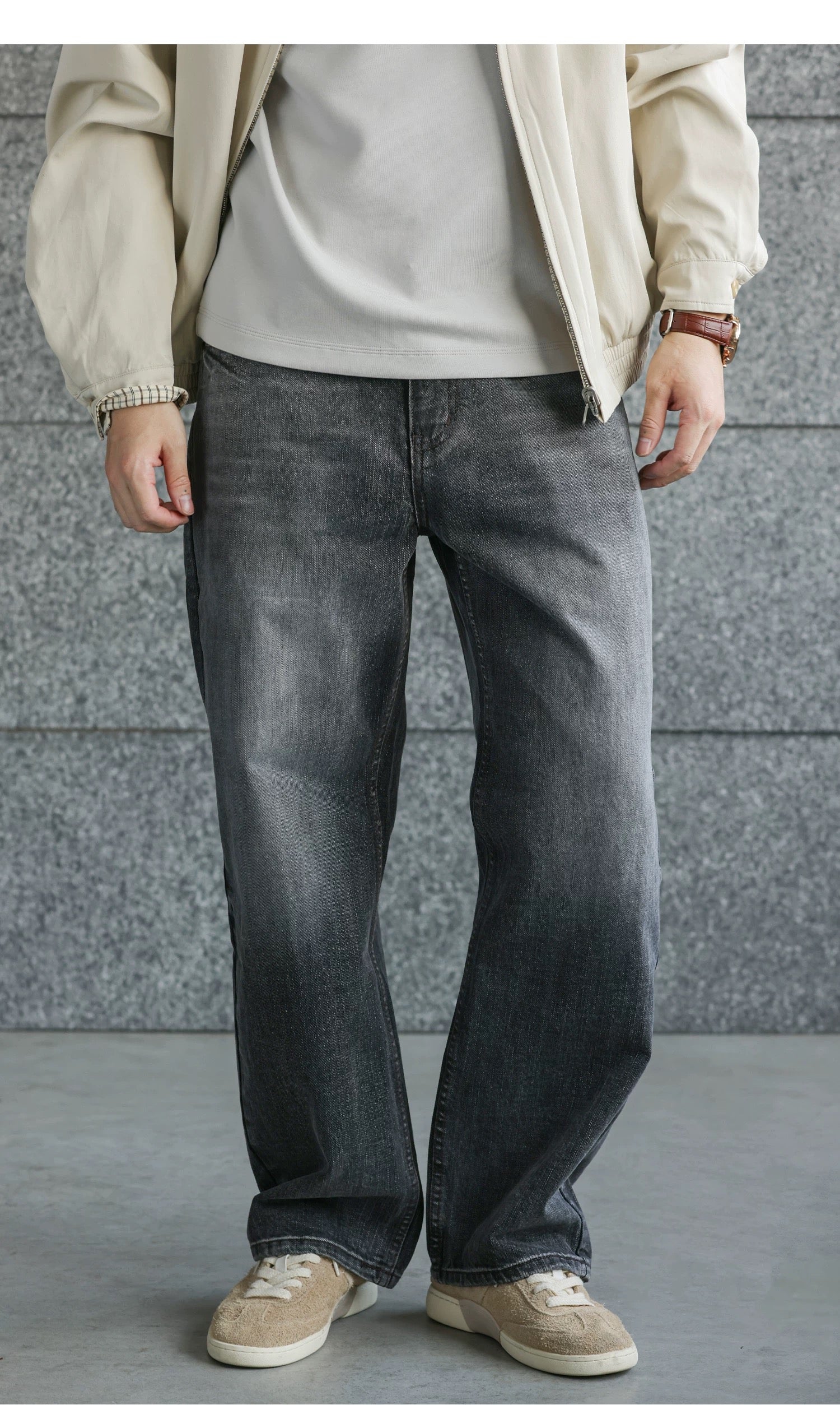 Men’s Retro American Raw Denim Jeans B0033