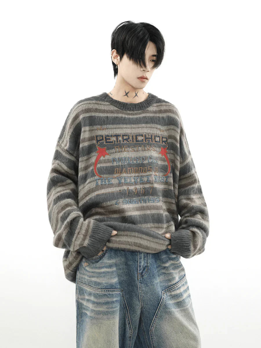 [MRNEARLY] ROUND NECK PULLOVER SWEATER S0185