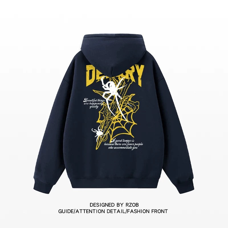 Men’s Vintage American Hoodie – Clean Fit Streetwear Pullover Sweatshirt S0039