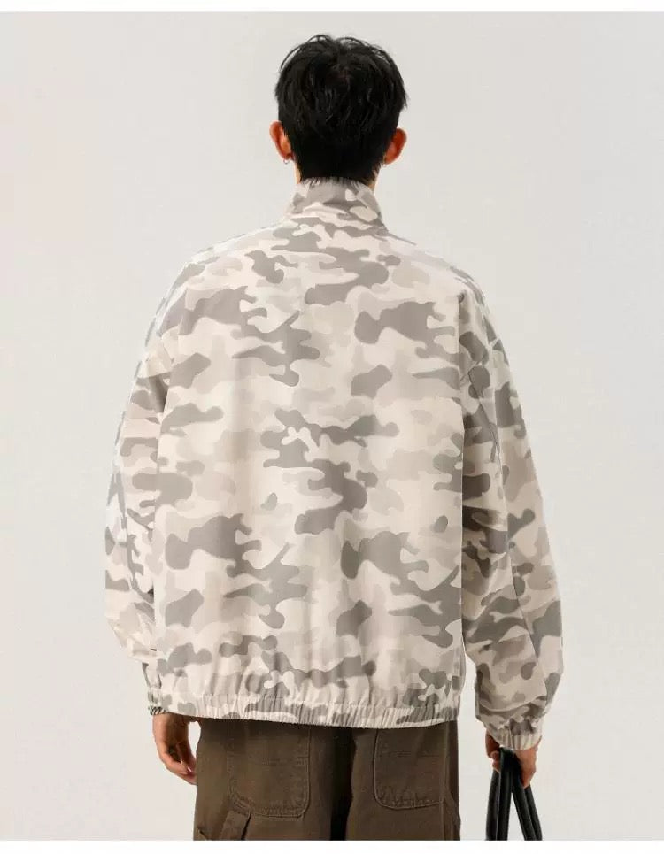 Men’s Japanese Minimalist Track Jacket – Casual Lightweight Streetwear Outerwear T0044